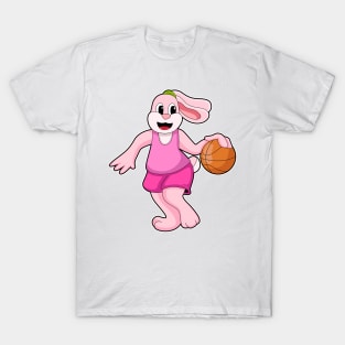 Rabbit at Basketball Sports T-Shirt